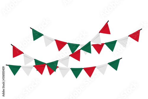 mexican flag colors garlands
