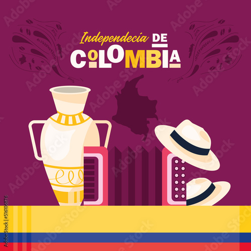 colombia independence day template