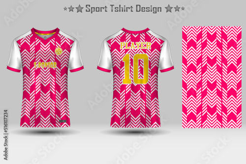 Football sport jersey mockup abstract geometric pattern t-shirt design