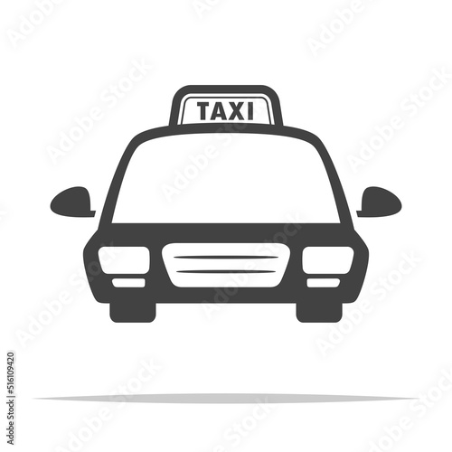 Taxi car icon transparent vector isolated