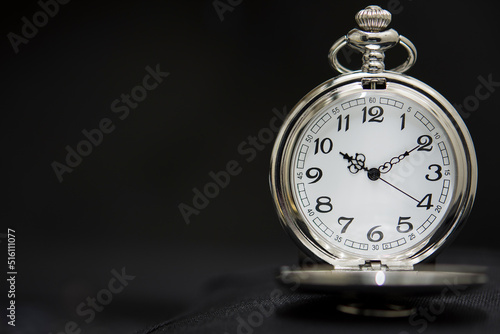 Luxury pocket watch isolated on Black