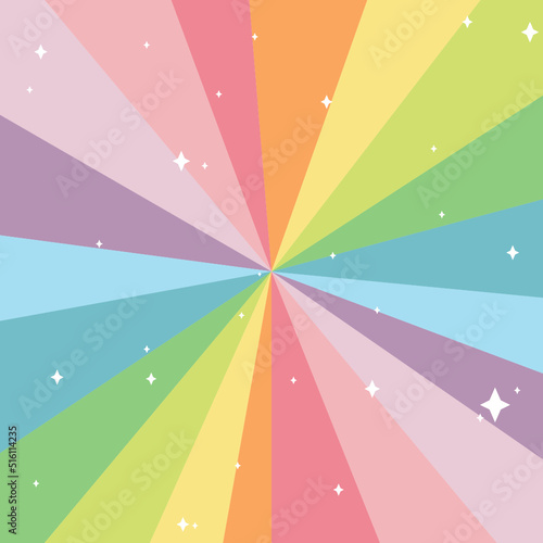 colorful laser beams with white glitters. pastel and rainbow color concept. vector illustration.