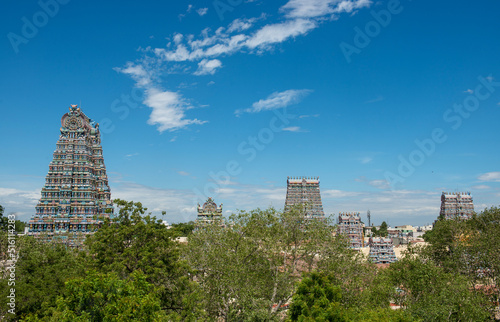 The beautiful Meenakshi Amman Temple in Madurai in the south Indian state of Tamil Nadu