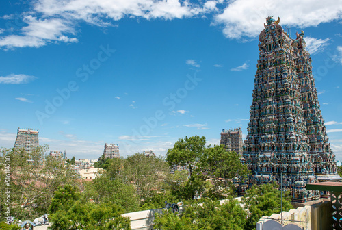 The beautiful Meenakshi Amman Temple in Madurai in the south Indian state of Tamil Nadu photo