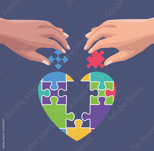 solidarity hands playing puzzle