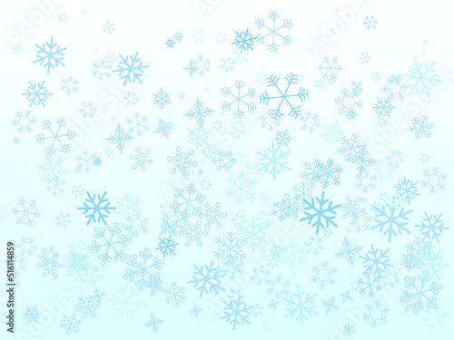 Wallpaper Mural Christmas holiday decoration snowflake background. White snowflake on light blue gradient glowing backdrop.  Torontodigital.ca