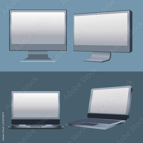 desktops and laptops mockup