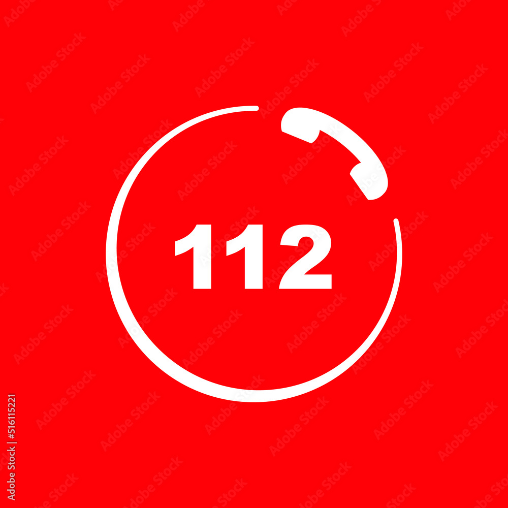 112 emergency sign 112 emergency sign