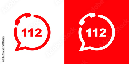 112 emergency sign	