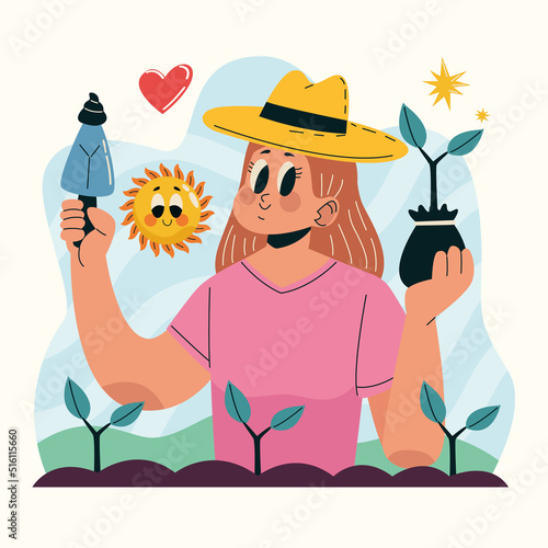 female ecologist in landscape