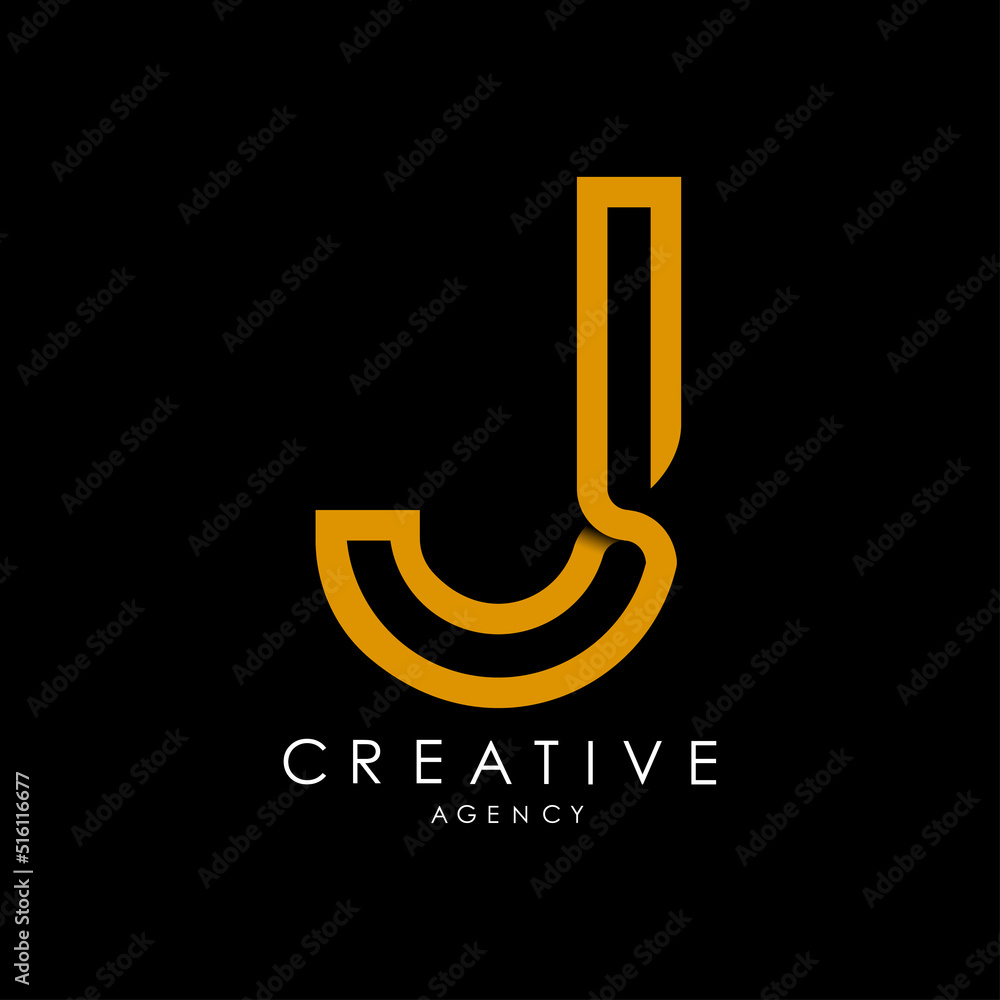 Modern Creative Agency Logo With Bold J Typography Modern Creative Agency Logo With Bold J Typography