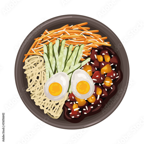 bibimbap japanese food icon