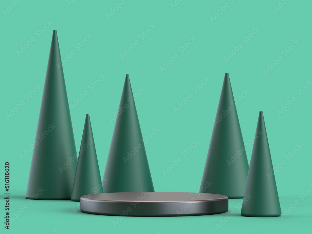 3D rendered transparent display on a light green background in an abstract forest setting. Illustration for products or presentation of results. Visualization of forest and nature. 3D rendered transparent display on a light green background in an abstract forest setting. Illustration for products or presentation of results. Visualization of forest and nature.