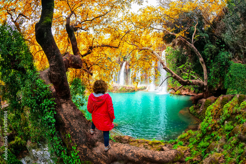 Magical Kursunlu Waterfalls in Antalya, Turkey. Kursunlu selalesi photo