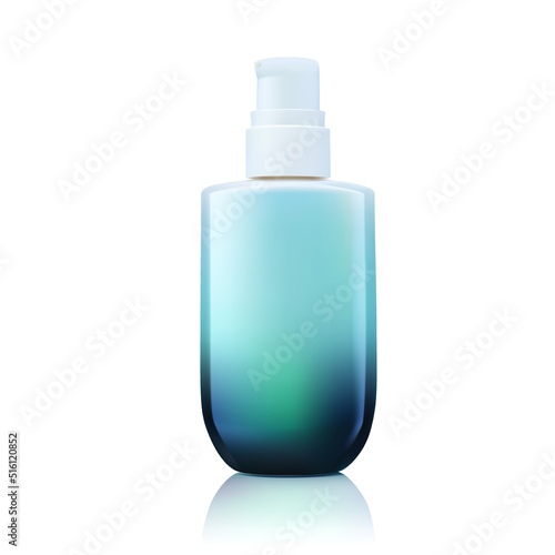 Highly realistic image glass jar with cream or lotion isolated on a white background.