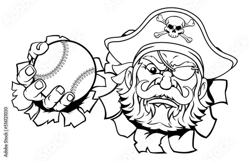 Pirate Baseball Ball Sports...