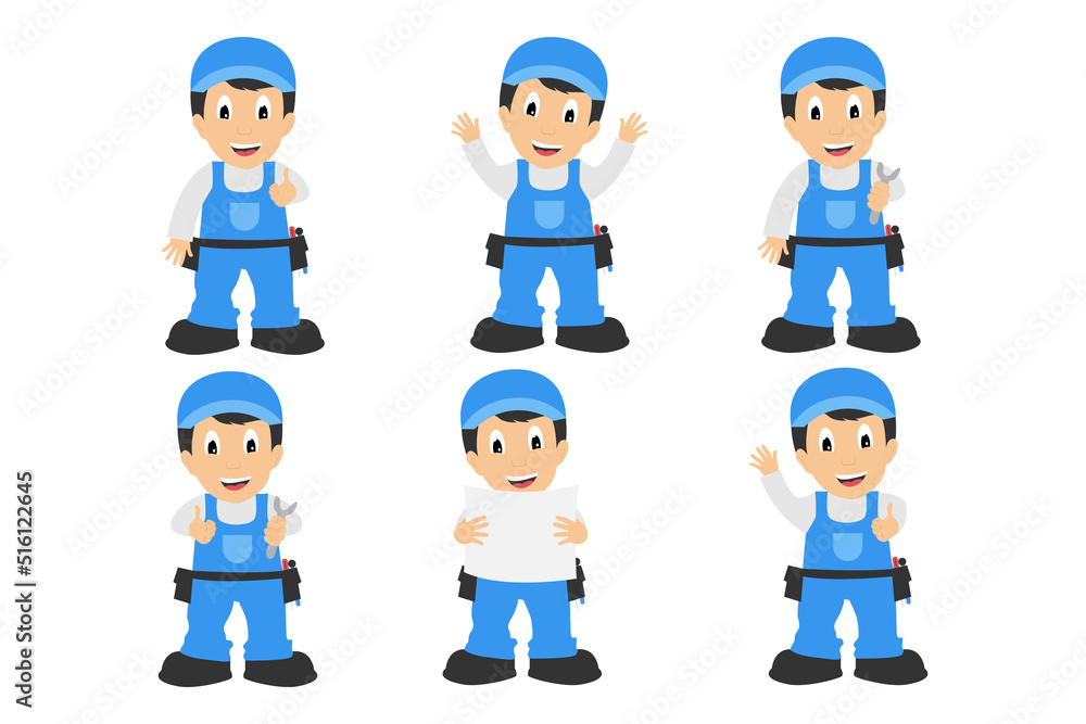 cute mechanic cartoon character graphic cute mechanic cartoon character graphic