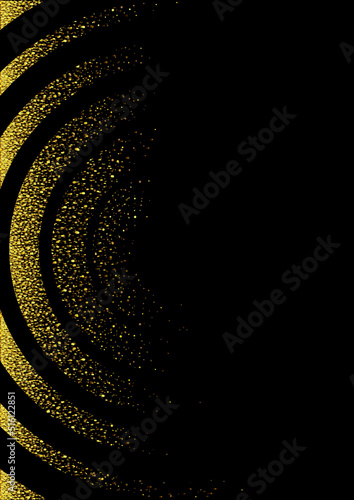 Gold Glitter on Black Backg...