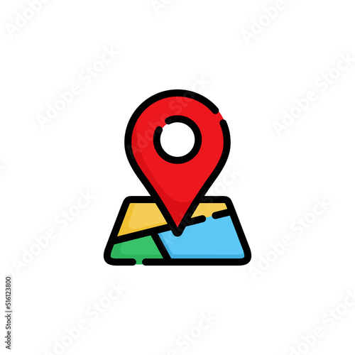 Map icon vector. Pointer map icon