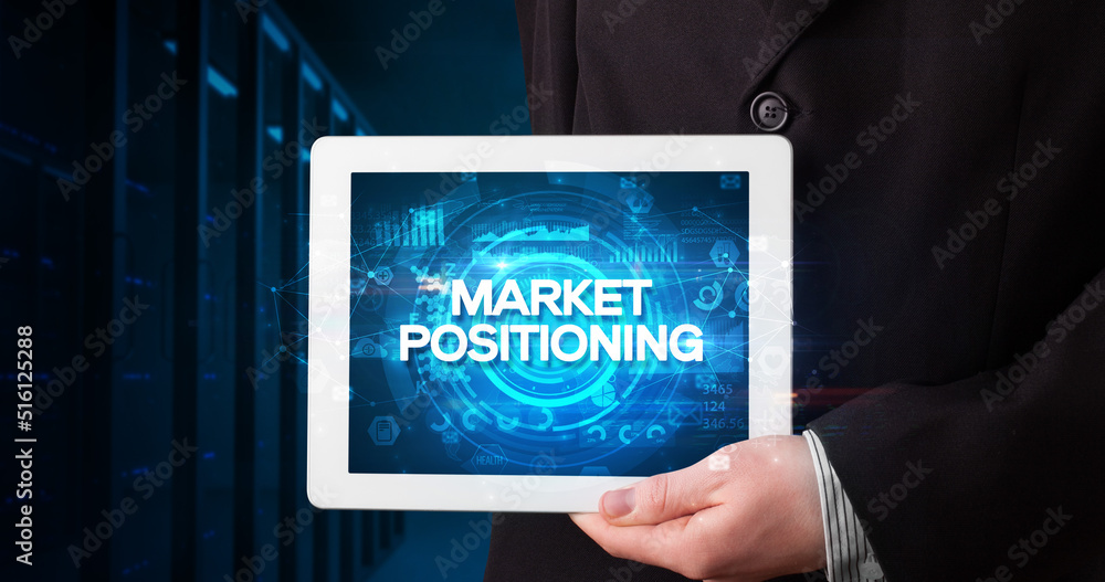 Person holding tablet, business concept Person holding tablet, business concept