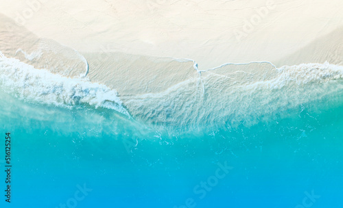 The ecology with a wave water energy with a summer tropical background , Top view