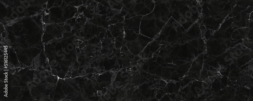 Fototapeta Naklejka Na Ścianę i Meble -  Panorama black marble stone texture for background or luxurious tiles floor and wallpaper decorative design.