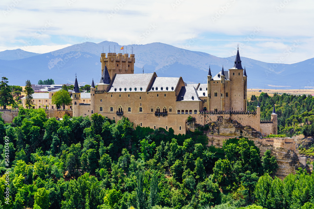 Medieval castle in the city of Segovia, a UNESCO World Heritage Site, Spain.
