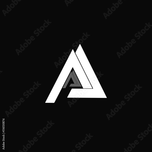 simple logo in the form of a flat triangular building similar to the letter