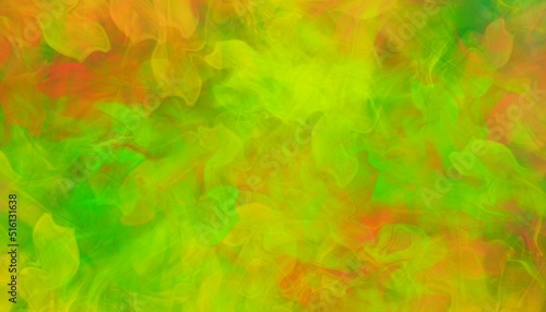 Green and yellow abstract watercolor background