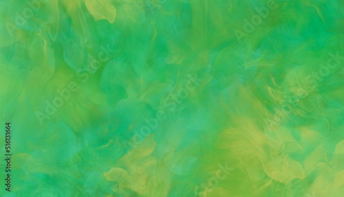 Green and yellow abstract watercolor background with space