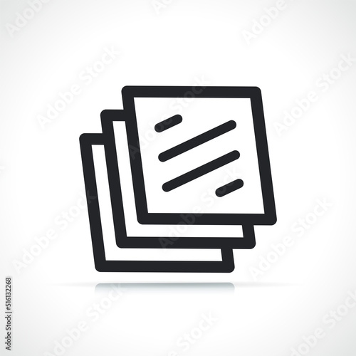 layered material thin line icon