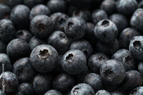 Closeup shot of fresh organic blueberries