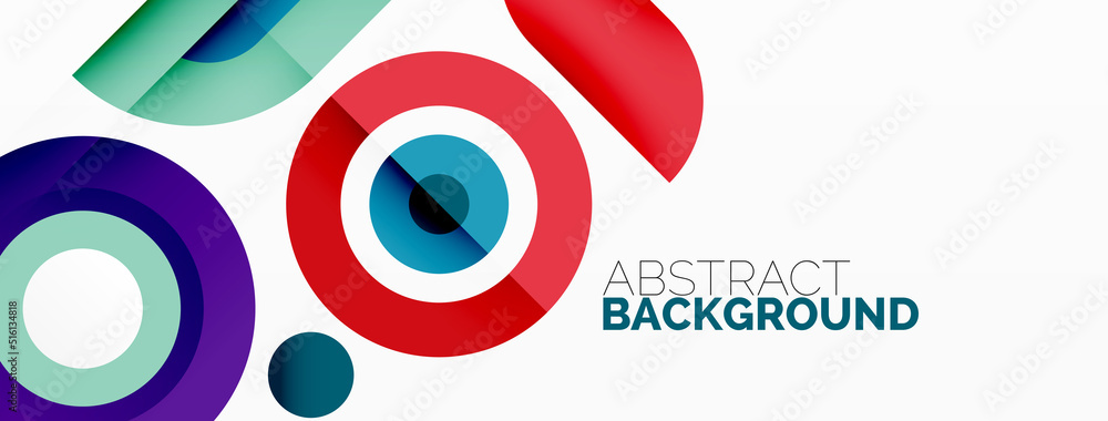 Abstract round shapes background. Minimalist decoration. Geometric background with circles and rings Abstract round shapes background. Minimalist decoration. Geometric background with circles and rings