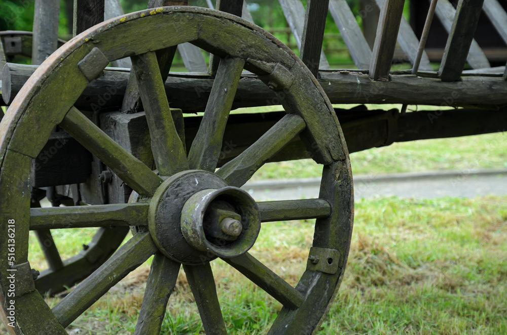 old wooden wheel