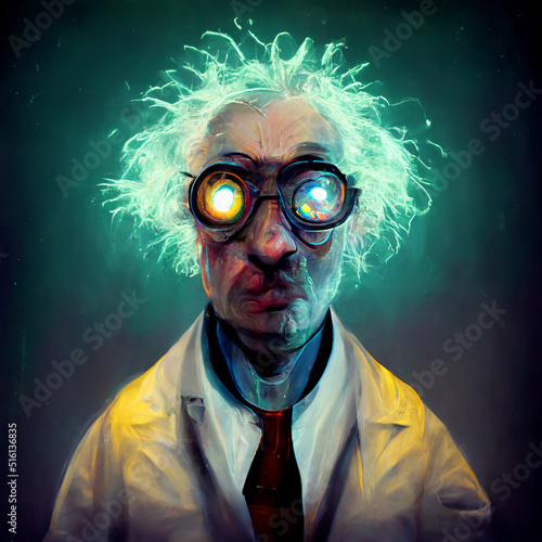 portrait of a mad scientist