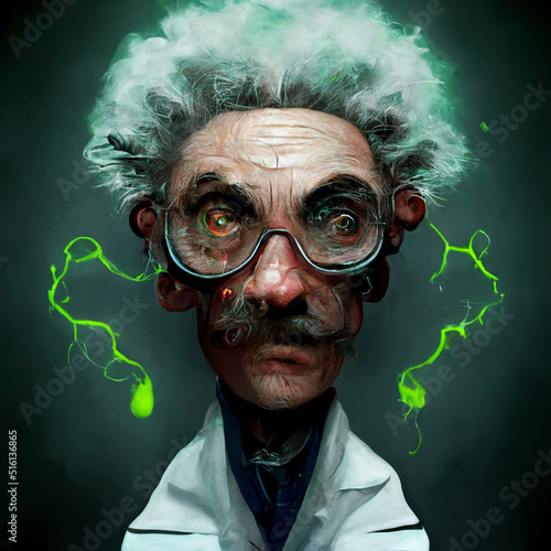 portrait of a mad scientist photo