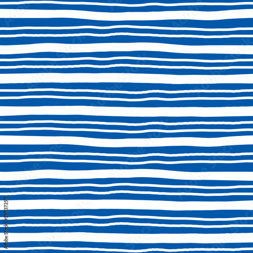 Blue seamless pattern with wavy horizontal lines.