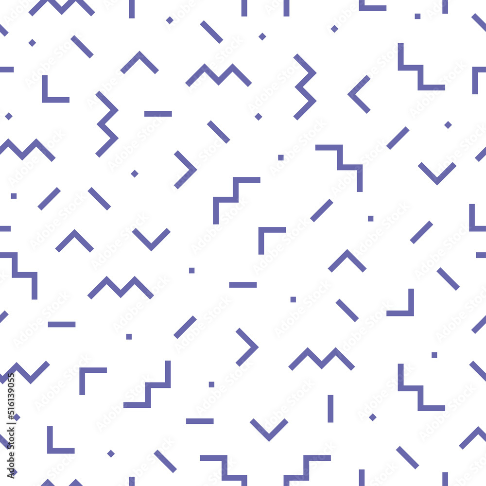 Very peri color memphis design seamless pattern. Very peri color memphis design seamless pattern.
