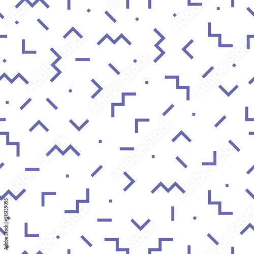 Very peri color memphis design seamless pattern.