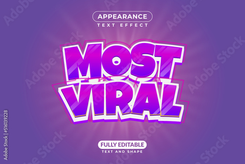 Editable Text Effect Most Viral Trending Title Text Appearance