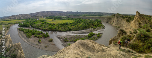 Alazani river in Georgia Azerbaijan border photo