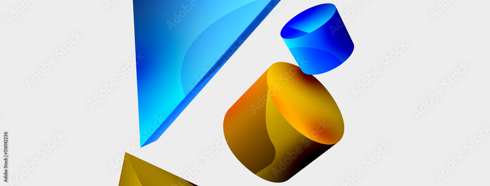 3d vector minimalist geometric abstract background. Triangle, cylinder, pyramid basic shape composition. Trendy techno business template for wallpaper, banner, background or landing 3d vector minimalist geometric abstract background. Triangle, cylinder, pyramid basic shape composition. Trendy techno business template for wallpaper, banner, background or landing