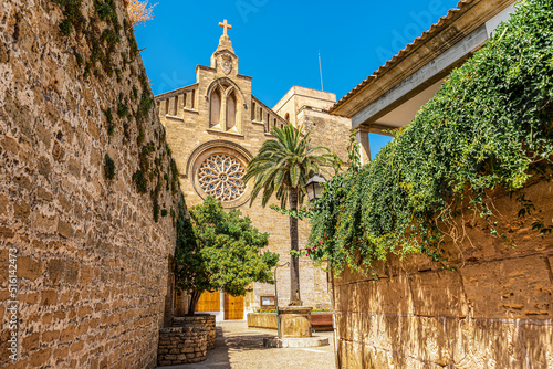 The ancient church of Sant Jaume in Alcudia, Mallorca, Spain photo