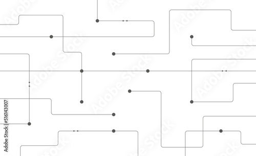 Modern network circuit  connected dots and lines background template. Technology blockchain linked global digital database graphic vector