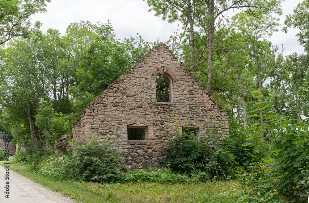 ruins of manor in saaremaa, estonia ruins of manor in saaremaa, estonia