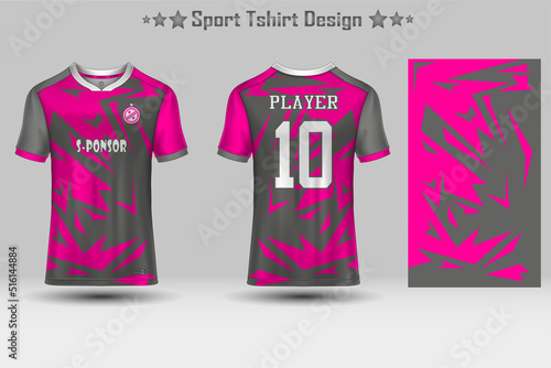 Football sport jersey mockup abstract geometric pattern t-shirt design