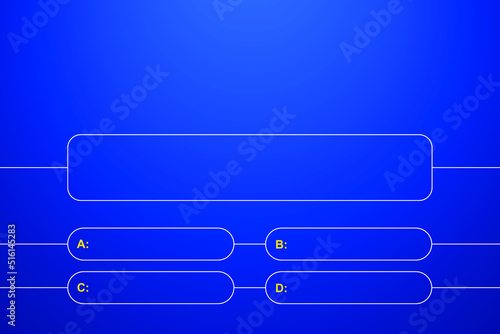 Question and answers modern style vector template for quiz game, exam, tv show, school, examination test.  Question and answers template. Quiz game in tv. Vector illustration eps10.