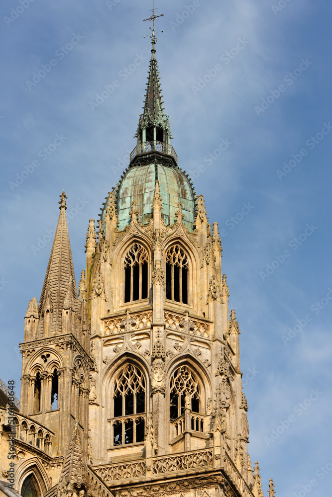 Notre Dame de Bayeux cathedral central tower