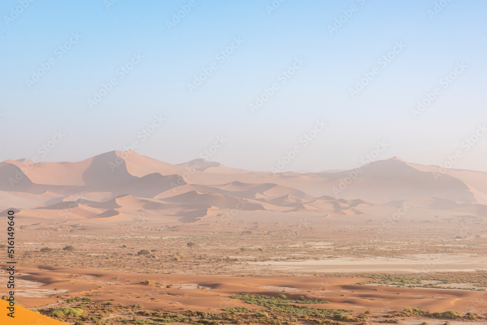 Sand dune in Sossuvlei, Namib desert, Namib-Naukluft National PArk, Namibia