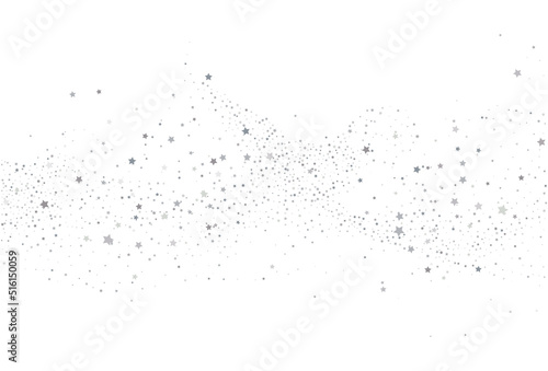 Light silver glitter confetti background. White festive texture.